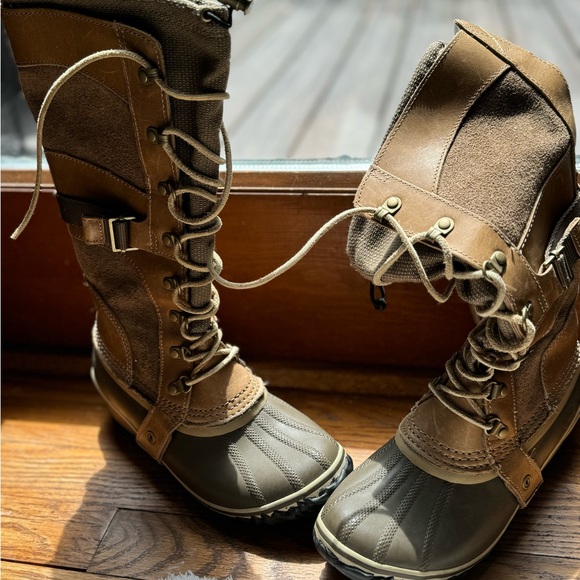 Tall Brown Waterproof Winter Sorel Boots Women’s Size 7 - Picture 2 of 5